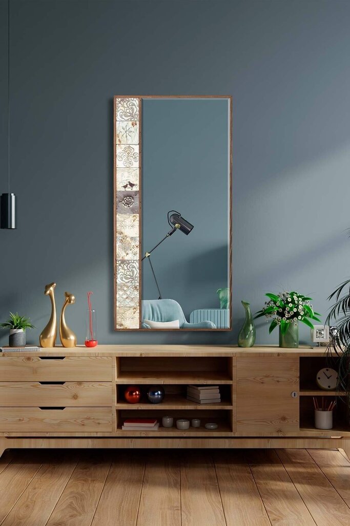 Asir koristeellinen peili, 50x102 cm, ruskea/beige hinta ja tiedot | Peilit | hobbyhall.fi