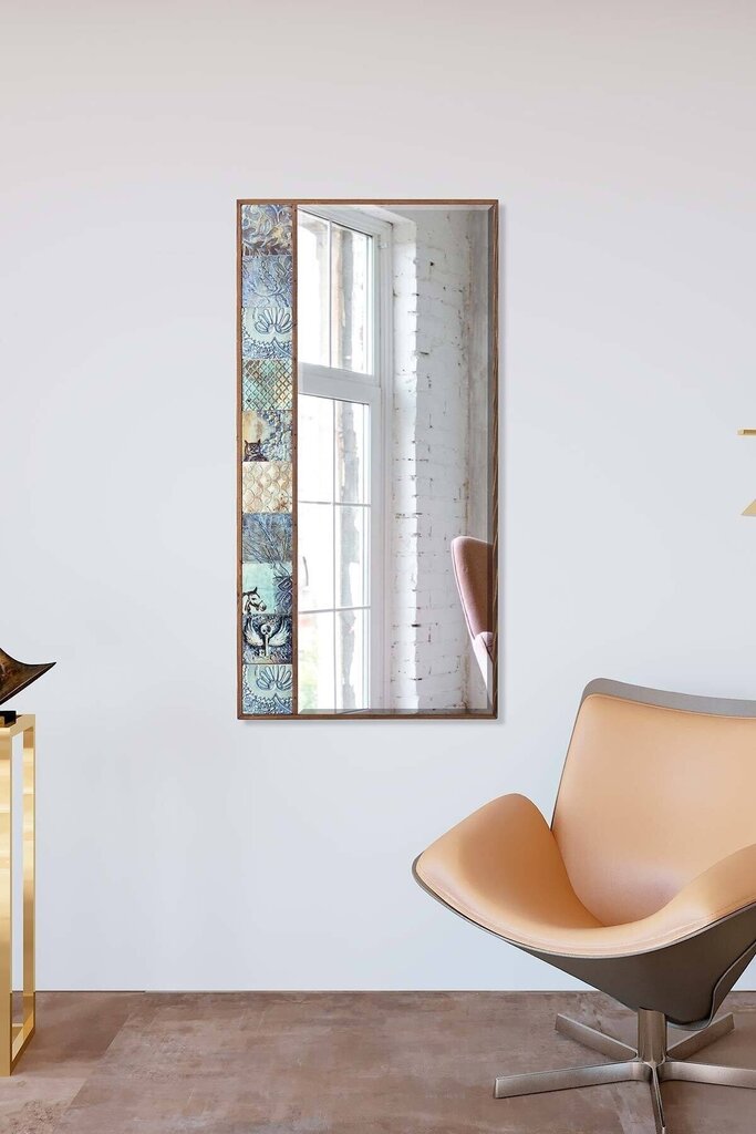 Asir koristeellinen peili, 50x102 cm, ruskea/sininen hinta ja tiedot | Peilit | hobbyhall.fi