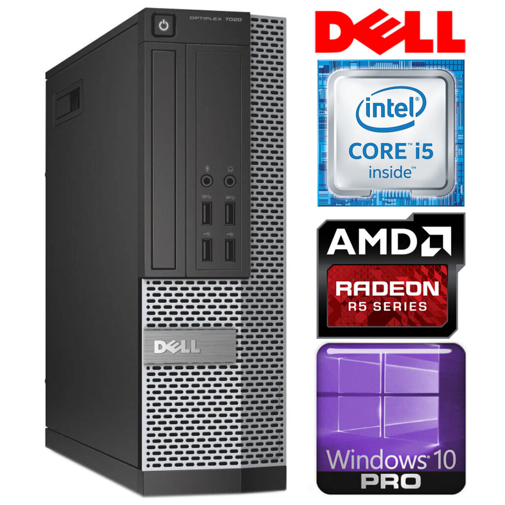 Dell 7020 SFF i5-4570 8GB 240SSD R5-430 2GB DVD WIN10PRO/W7P hinta ja tiedot | Pöytätietokoneet | hobbyhall.fi