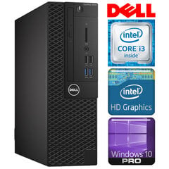 Dell 3050 SFF i3-7100 8GB 256SSD M.2 NVME WIN10Pro hinta ja tiedot | Pöytätietokoneet | hobbyhall.fi