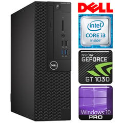 Dell 3050 SFF i3-7100 8GB 1TB SSD M.2 NVME+2TB GT1030 2GB WIN10Pro hinta ja tiedot | Pöytätietokoneet | hobbyhall.fi