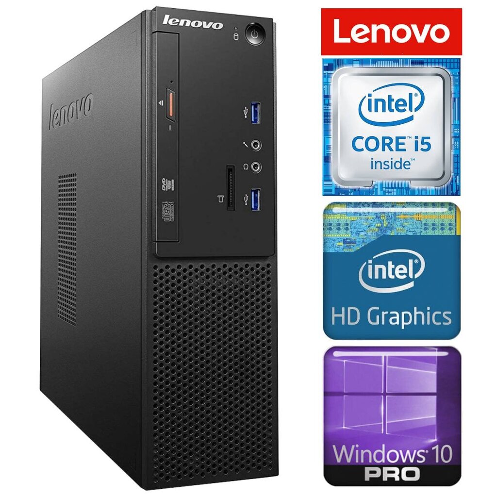 Lenovo S510 SFF i5-6500 16GB 240SSD DVD WIN10Pro hinta ja tiedot | Pöytätietokoneet | hobbyhall.fi