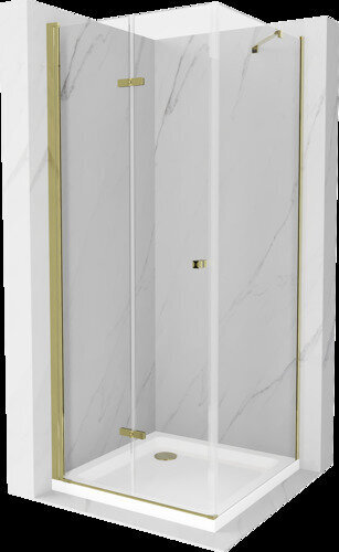 Suihkukaappi Mexen Lima, altaalla ja sifonilla, kulta+valkoinen/kulta, 80 x 80 cm hinta ja tiedot | Suihkukaapit ja suihkunurkat | hobbyhall.fi