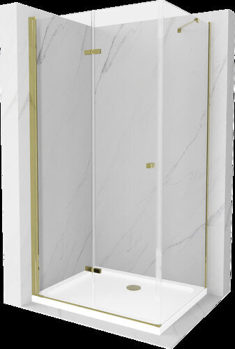 Suihkukaappi Mexen Lima, altaalla ja sifonilla, kulta+valkoinen/kulta, 90 x 100 cm hinta ja tiedot | Suihkukaapit ja suihkunurkat | hobbyhall.fi