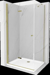 Suihkukaappi Mexen Lima, altaalla ja sifonilla, kulta+valkoinen/kulta, 100 x 80 cm hinta ja tiedot | Suihkukaapit ja suihkunurkat | hobbyhall.fi