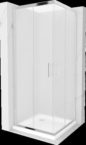 Suihkukaappi Mexen Rio F altaalla ja sifonilla, Chrome+White/Chrome, matta, 80 x 80 cm hinta ja tiedot | Suihkukaapit ja suihkunurkat | hobbyhall.fi