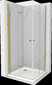 Suihkukaappi Mexen Lima DUO altaalla ja sifonilla, kulta, 80 x 80 cm hinta ja tiedot | Suihkukaapit ja suihkunurkat | hobbyhall.fi