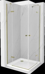 Mexen Roma suihkukaappi altaalla ja sifonilla, kulta+valkoinen/kulta, 90 x 90 cm hinta ja tiedot | Suihkukaapit ja suihkunurkat | hobbyhall.fi