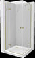 Mexen Roma suihkukaappi altaalla ja sifonilla, kulta+valkoinen/kulta, 100 x 100 cm hinta ja tiedot | Suihkukaapit ja suihkunurkat | hobbyhall.fi