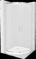 Puolipyöreä suihkukaappi Mexen Rio F altaalla ja sifonilla, matta, Chrome+White/Chrome, 80 x 80 cm hinta ja tiedot | Suihkukaapit ja suihkunurkat | hobbyhall.fi