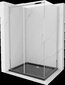 Mexen Omega suihkukaappi altaalla ja pohjaventtiilillä, Chrome+Black/Chrome, 100 x 90 cm hinta ja tiedot | Suihkukaapit ja suihkunurkat | hobbyhall.fi