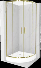 Puolipyöreä suihkukaappi Mexen Rio altaalla ja sifonilla, Gold, 80 x 80 cm hinta ja tiedot | Suihkukaapit ja suihkunurkat | hobbyhall.fi