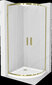 Puolipyöreä suihkukaappi Mexen Rio F altaalla ja sifonilla, Gold+White/Gold, 90 x 90 cm hinta ja tiedot | Suihkukaapit ja suihkunurkat | hobbyhall.fi