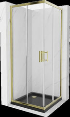 Suihkukaappi Mexen Rio F altaalla ja sifonilla, Gold+Black/Gold, 80 x 80 cm hinta ja tiedot | Suihkukaapit ja suihkunurkat | hobbyhall.fi