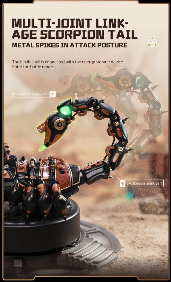 Robotime 3D mekaaninen Emperor Scorpion hinta ja tiedot | LEGOT ja rakennuslelut | hobbyhall.fi