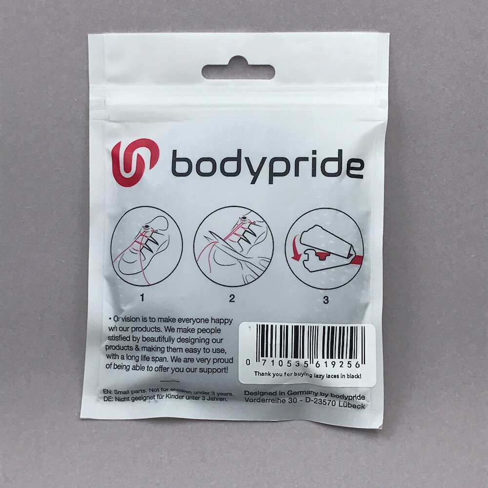 Bodypride pyöreät, kumiset kengännauhat, musta, heijastimella, 120 cm. hinta ja tiedot | Vaatteiden ja jalkineiden hoito | hobbyhall.fi