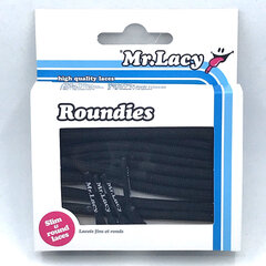 Mr. Lacy Roundies pyöreät kengännauhat, musta, 130 cm hinta ja tiedot | Vaatteiden ja jalkineiden hoito | hobbyhall.fi