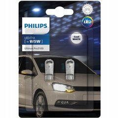 Auton polttimot Philips Ultinon Pro3100 W5W T10 6000K LED-valonlähteet hinta ja tiedot | Philips Sähköosat ja tarvikkeet | hobbyhall.fi