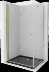 Suihkukaappi Mexen Pretoria altaalla ja sifonilla, Gold+Black/Gold, 100 x 80 cm hinta ja tiedot | Suihkukaapit ja suihkunurkat | hobbyhall.fi