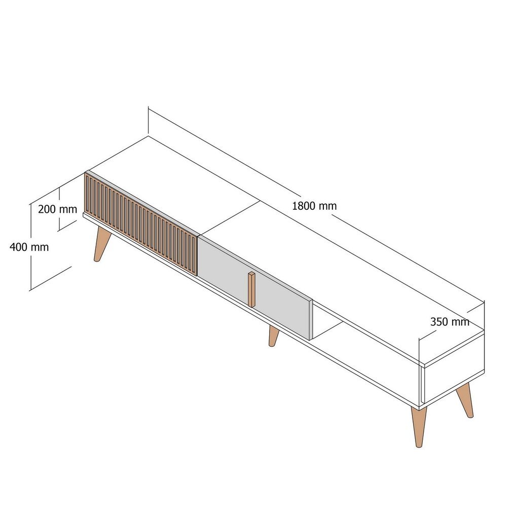 TV-taso, Asir, ruskea/beige hinta ja tiedot | TV-tasot | hobbyhall.fi