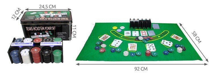 Set Poker Texas Game Set Box hinta ja tiedot | Korttipelit, pokeri | hobbyhall.fi