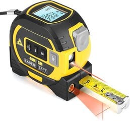 5 metrin mittanauha ja 40 metrin lasermittalaite LCD-näytöllä hinta ja tiedot | Käsityökalut | hobbyhall.fi