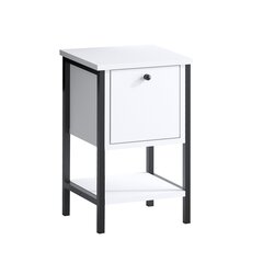 Sivupöytä, Asir, 35x57x31 cm, valkoinen, musta hinta ja tiedot | Sohvapöydät | hobbyhall.fi