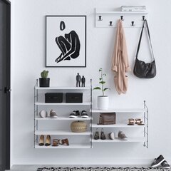 Kenkäkaappi, Asir, 144x85x30 cm, valkoinen hinta ja tiedot | Kenkäkaapit ja -hyllyt | hobbyhall.fi