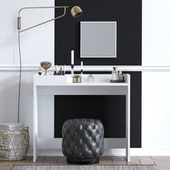 Meikkipöytä, Asir, 90x82x35 cm, valkoinen hinta ja tiedot | Peilipöydät | hobbyhall.fi