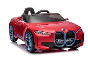 Sähköauto lapsille, BMW I4 4x4, punainen hinta ja tiedot | Lasten sähköautot | hobbyhall.fi