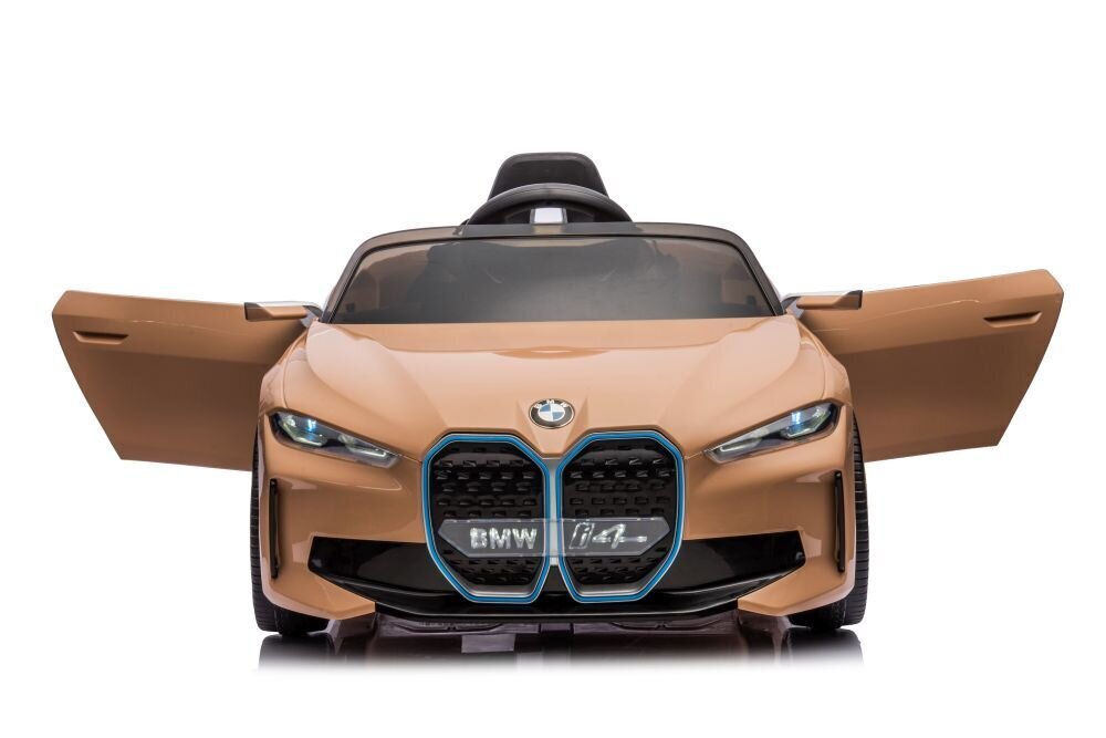 Sähköauto lapsille, BMW I4 4x4, kultainen hinta ja tiedot | Lasten sähköautot | hobbyhall.fi