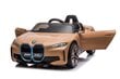 Sähköauto lapsille, BMW I4 4x4, kultainen hinta ja tiedot | Lasten sähköautot | hobbyhall.fi