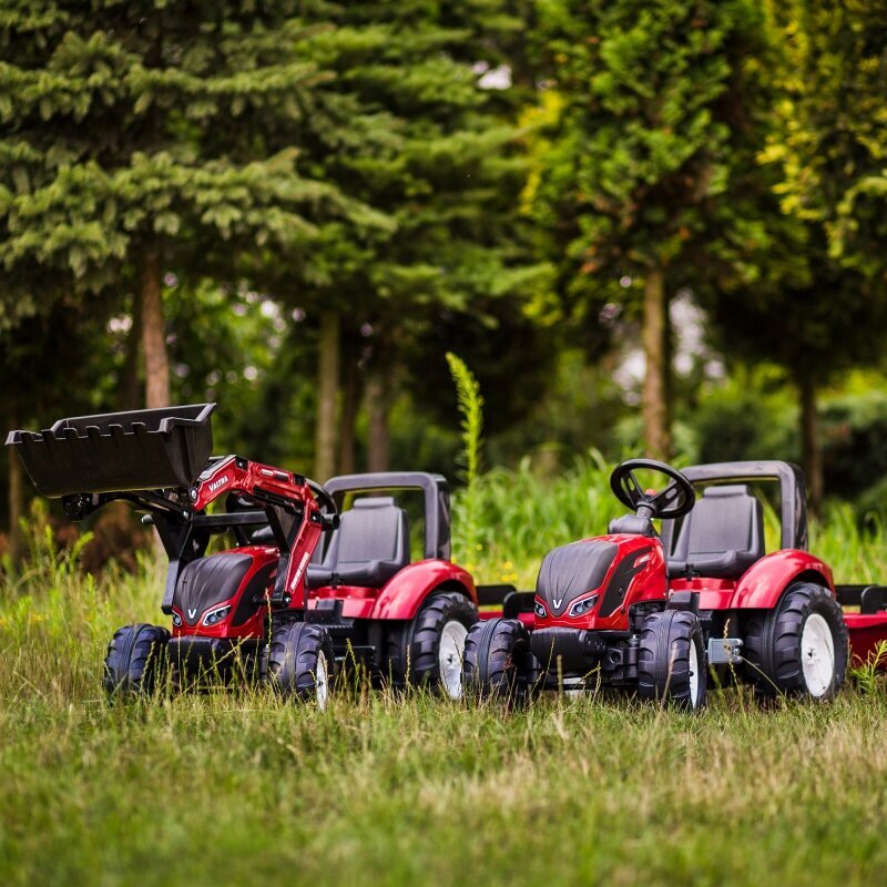 Polkutraktori FALK Valtra perävaunulla, punainen hinta ja tiedot | Vauvan lelut | hobbyhall.fi