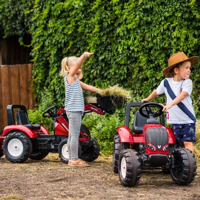 Polkutraktori FALK Valtra perävaunulla, punainen hinta ja tiedot | Vauvan lelut | hobbyhall.fi