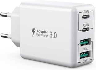 USB/USB-C Fast Charger 40W for iPhone/Samsung/Meta/Xiaomi hinta ja tiedot | Adapterit | hobbyhall.fi