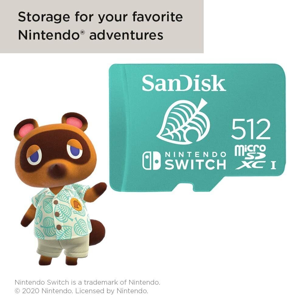 SanDisk microSDXC 512GB UHS-I Card for Nintendo Switch hinta ja tiedot | Pelikonsolitarvikkeet | hobbyhall.fi