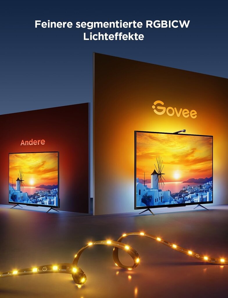 Govee TV Backlight 3 Lite with Fish-Eye 55cm-65cm hinta ja tiedot | TV-lisätarvikkeet | hobbyhall.fi