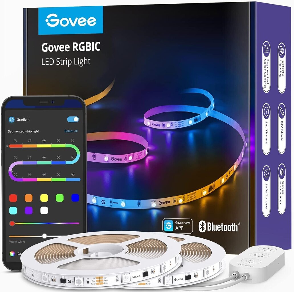 Govee RGBIC LED Strip 20m Music Sinch (Smart Home) hinta ja tiedot | LED-valonauhat | hobbyhall.fi