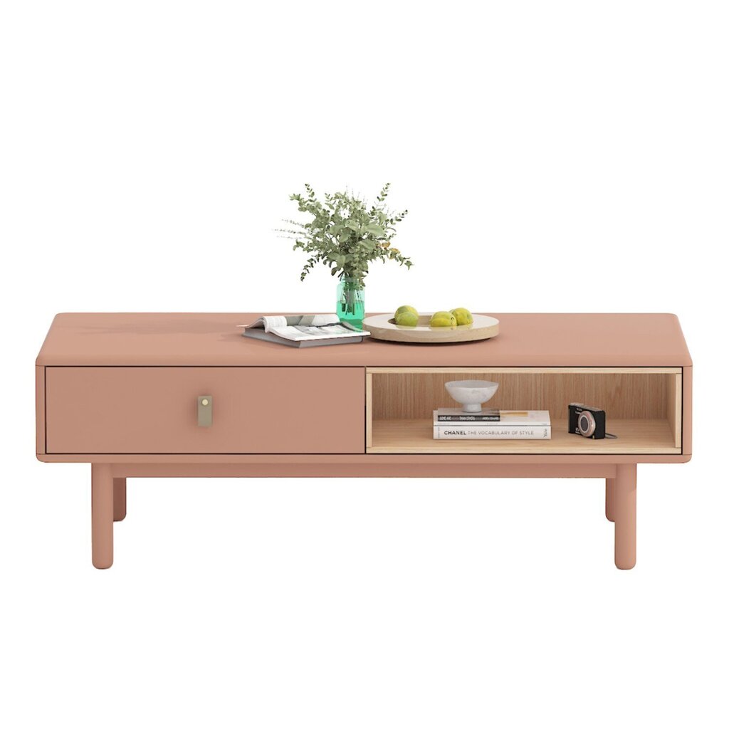 Sohvapöytä IRIS 120x60xH40cm, pinkki hinta ja tiedot | Sohvapöydät | hobbyhall.fi