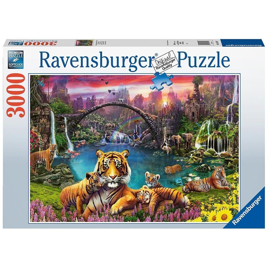 Ravensburger Puzzle 3000 kpl Tiikeri paratiisilaguunissa hinta ja tiedot | Palapelit | hobbyhall.fi