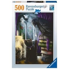 Ravensburger palapeli 500 kpl Musta kissa ja korppi hinta ja tiedot | Palapelit | hobbyhall.fi