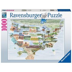 Ravensburger palapeli 1000 kappaletta Mereltä merelle hinta ja tiedot | Palapelit | hobbyhall.fi