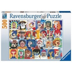 Ravensburger palapeli 500 kpl Tyypillisiä kasvoja hinta ja tiedot | Palapelit | hobbyhall.fi