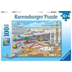 Ravensburger palapeli 100 kpl Rakennustyömaa lentokentällä hinta ja tiedot | Palapelit | hobbyhall.fi