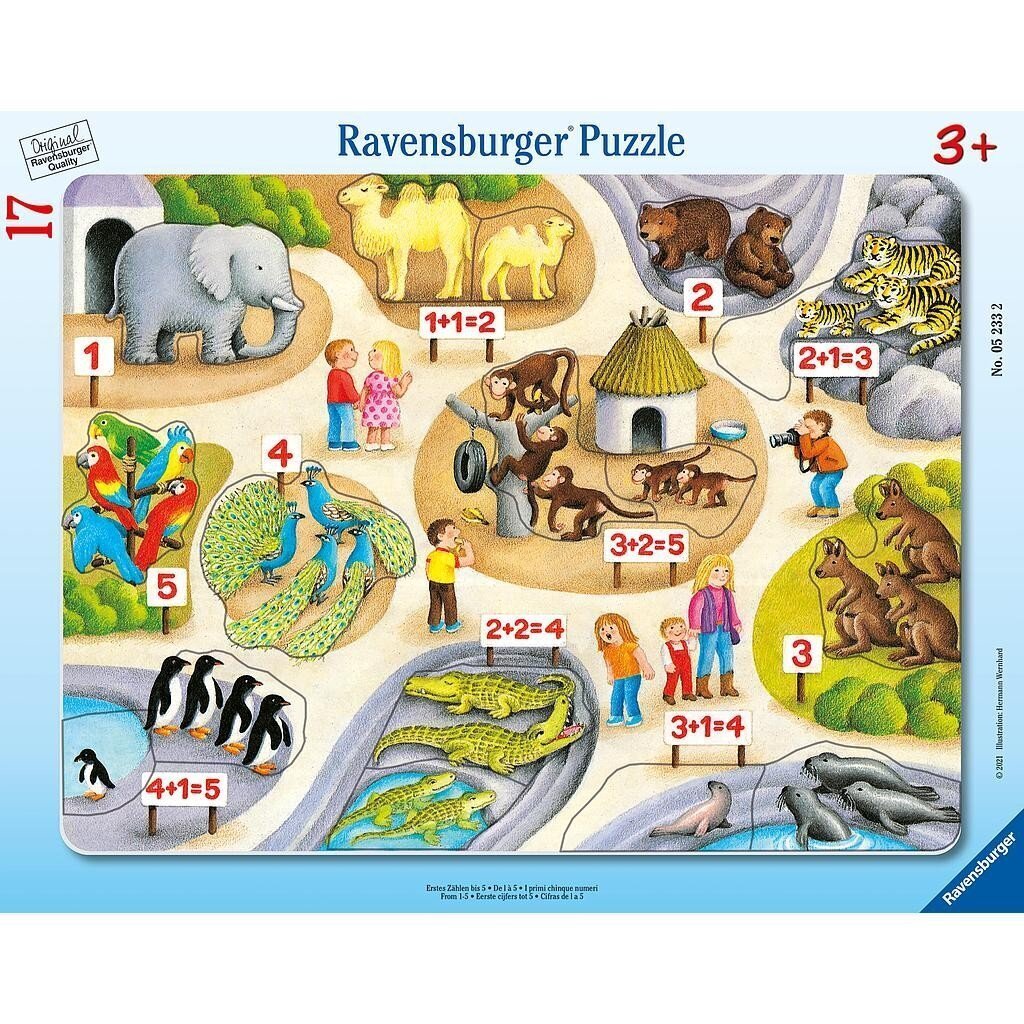 Ravensburger palapeli iso lautapeli, 17 palaa, laske viiteen hinta ja tiedot | Palapelit | hobbyhall.fi