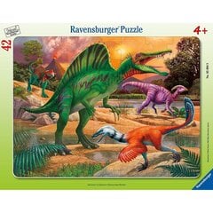 Ravensburger iso laatta palapeli 42 kpl Dinosaurus hinta ja tiedot | Palapelit | hobbyhall.fi