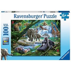 Ravensburger palapeli 100 osaa Viidakkoperhe hinta ja tiedot | Palapelit | hobbyhall.fi