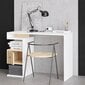 Opintopöytä, Asir, 100x74x45 cm, valkoinen/ruskea hinta ja tiedot | Tietokonepöydät ja työpöydät | hobbyhall.fi