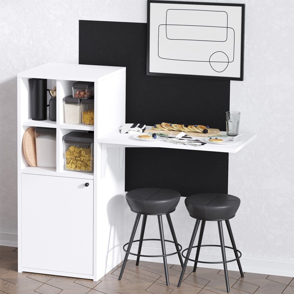Opintopöytä, Asir, 114x100x40 cm, valkoinen/musta hinta ja tiedot | Tietokonepöydät ja työpöydät | hobbyhall.fi