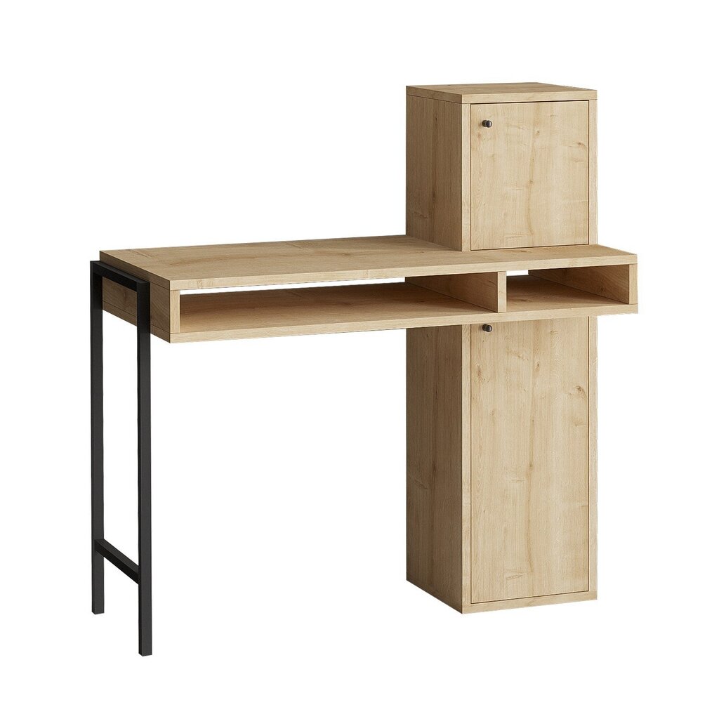 Opintopöytä, Asir, 102x106x45 cm, musta/ruskea hinta ja tiedot | Tietokonepöydät ja työpöydät | hobbyhall.fi